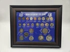 Twentieth Century Type Coin Set Morgan Peace Dollar Silver Broken Frame As Is