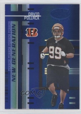2005 Leaf Certified Materials Mirror Blue 32/50 David Pollack #158 Rookie RC 0v0
