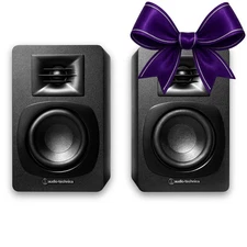 Audio-Technica AT SP3X Powered Bookshelf Bluetooth Speakers Pair