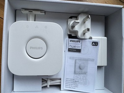 Philips Hue Bridge 2.1 - Nagelneu ohne Verpackung, Strom + Ethernet Kabel und Handbuch