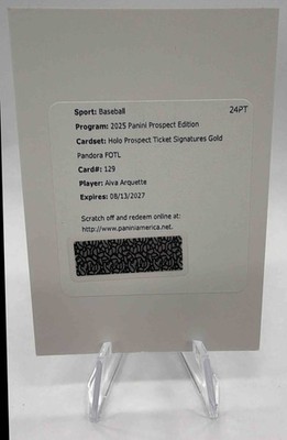 2025 Prospect edition FOTL Aiva Arquette GOLD PANDORA Auto /3 Marlins REDEMPTION