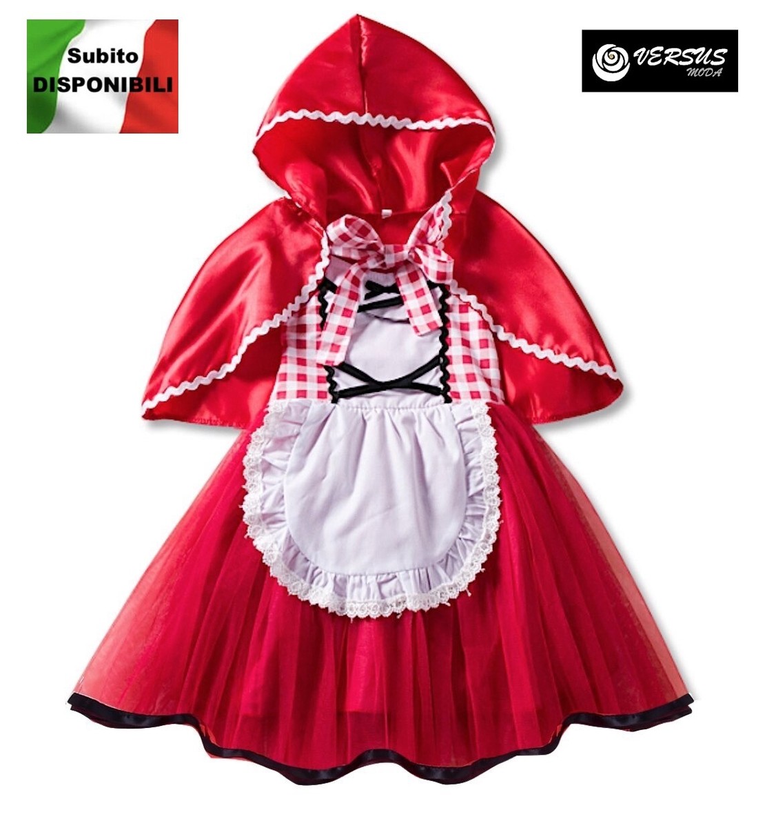 Costume Carnevale Cartamodello Cappuccetto Rosso Bambina Costumi