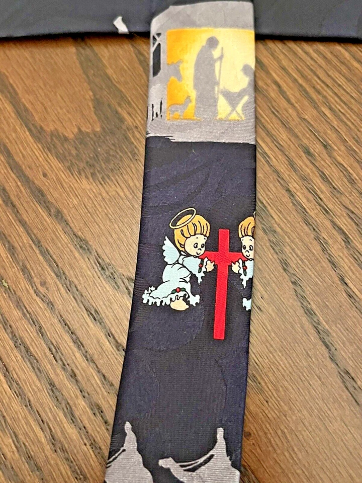 Nativity Holiday Necktie Christmas Manger Church Religious 58” Steven Harris - Image 4 of 4