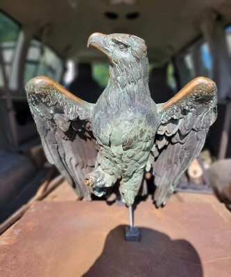 Vintage Bronze Eagle Statue