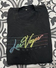 Vintage 1980s Las Vegas Nevada Travel Tourism 80s Crewneck Tee Tshirt Medium