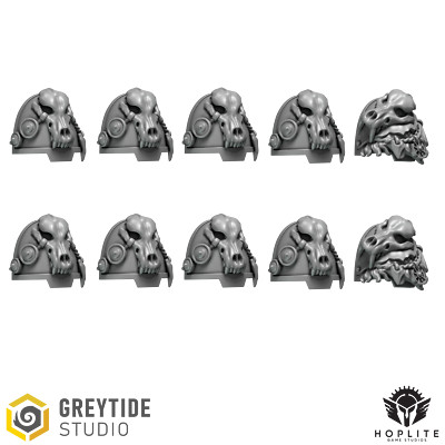 Primal Big Shoulder Pads A (x10) | Grey Tide Studios | Primal Hounds | Conversio
