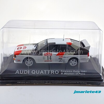 Audi Quattro #14 M. Mouton - F. Pons Rally Sanremo 1981 1:43 | eBay