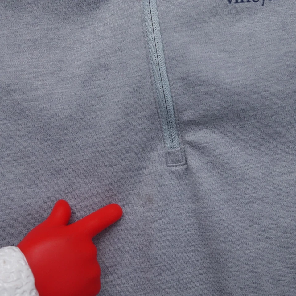 Suéter Pullover Vineyard Vines Niños Unisex Niños Gris 1/2 Cremallera Rendimiento Talla M Foto 4 de 4