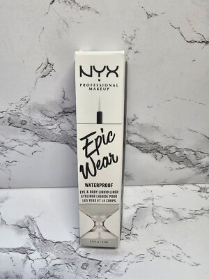 NYX Epic Wear Matte Liquid Eye & Body Liner Waterproof White Fine Point NEW