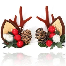  Christmas Hair Clips Reindeer Antlers Xmas Hairpins Deer Antler Hair Type A