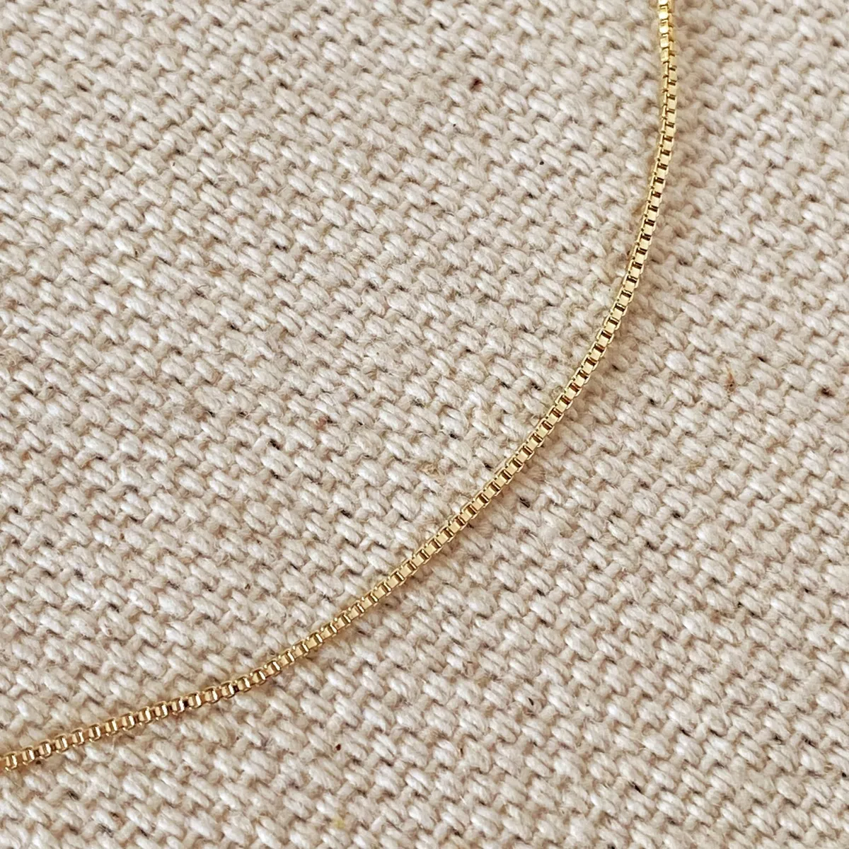 18k solid gold box chain deals