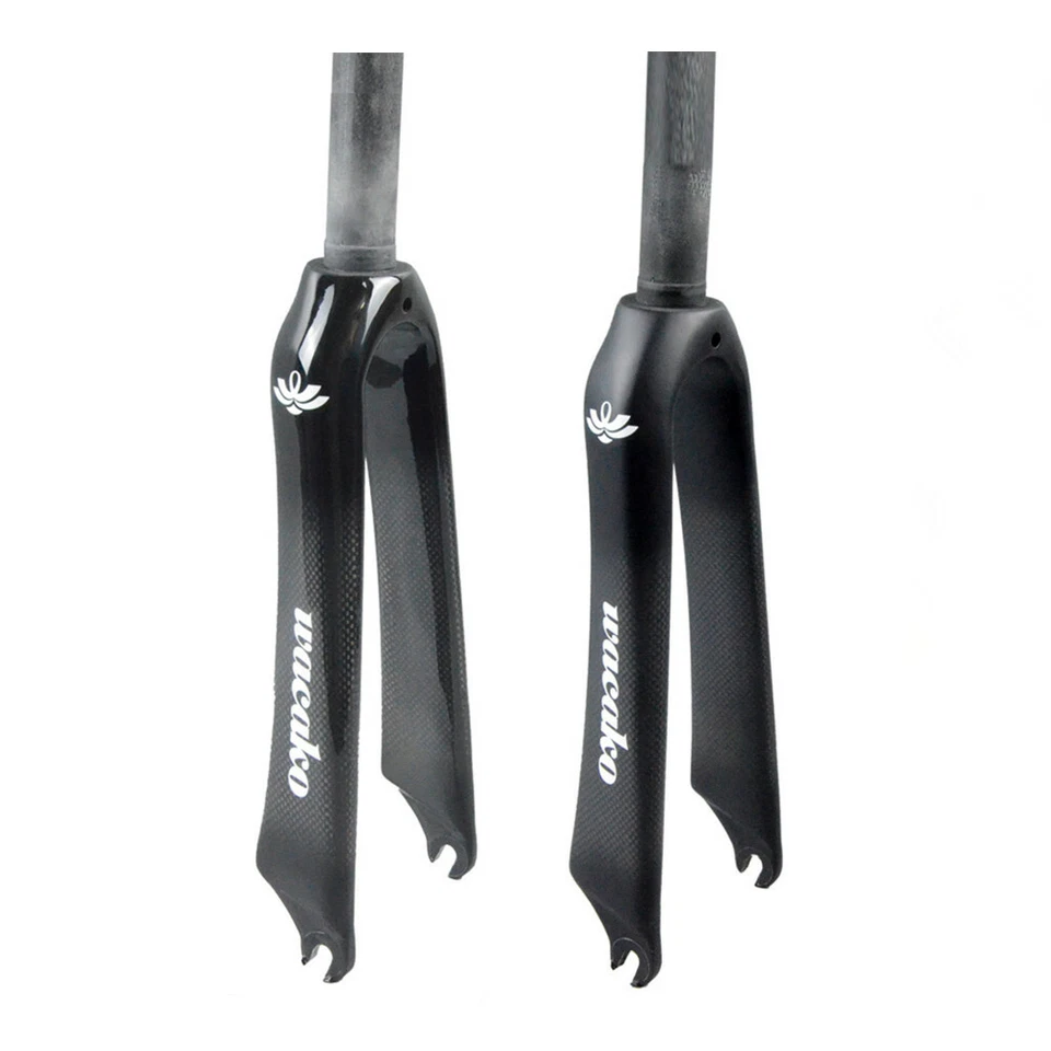 1-1/8 in Carbon Fiber Bicycle Fork Rigid BMX Bike Fork 18/20/22 in C Brake Forks - Image 3 of 4