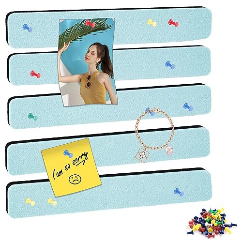 Bulletin Board Cork Board Cork Boards for Walls Cork Board for Office Pin Blue - Picture 2 of 7