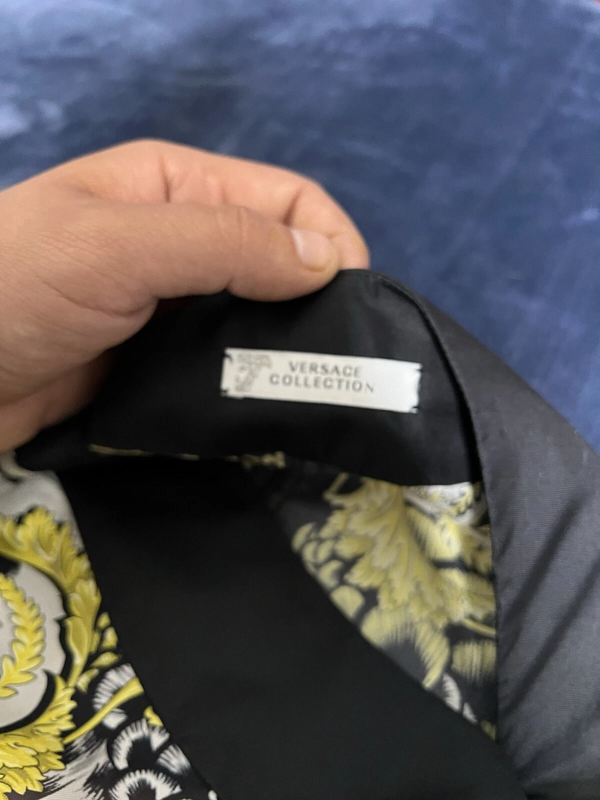 Abito corto donna seta Gianni Versace collezione taglia 40 stampa animalier ghepardo