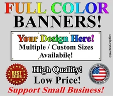 ANY SIZE! FULL COLOR Advertising Vinyl Banner Sign Many Sizes business USA 13oz.