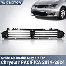 Front Active Shutter Grille Air Intake For 2019-2024 Chrysler Pacifica w/o Motor