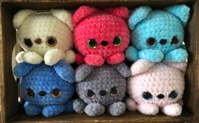Handgefertigt gehäkelt weich Plüsch Katze Haustier gestrickt Amigurumi Kätzchen Katzenspielzeug
