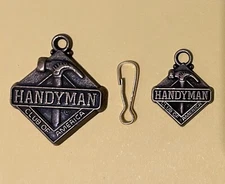 Handyman Club of America Small Zipper Pull  Key Chain Pendant Hammer Both New