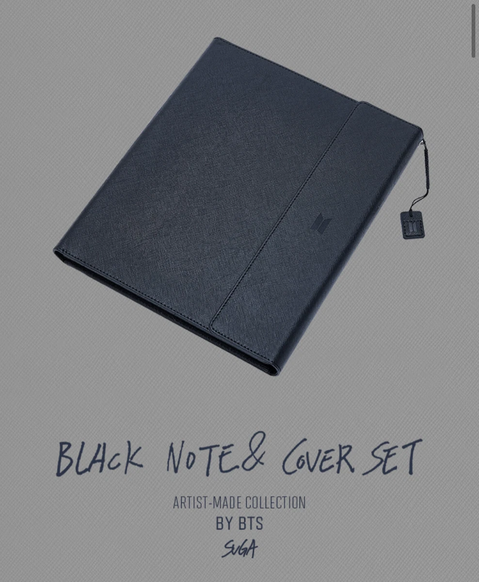 [BTS] - ARTIST-MADE COLLECTION BY BTS : SUGA BLACK NOTE & COVER SET  OFFICIAL MD