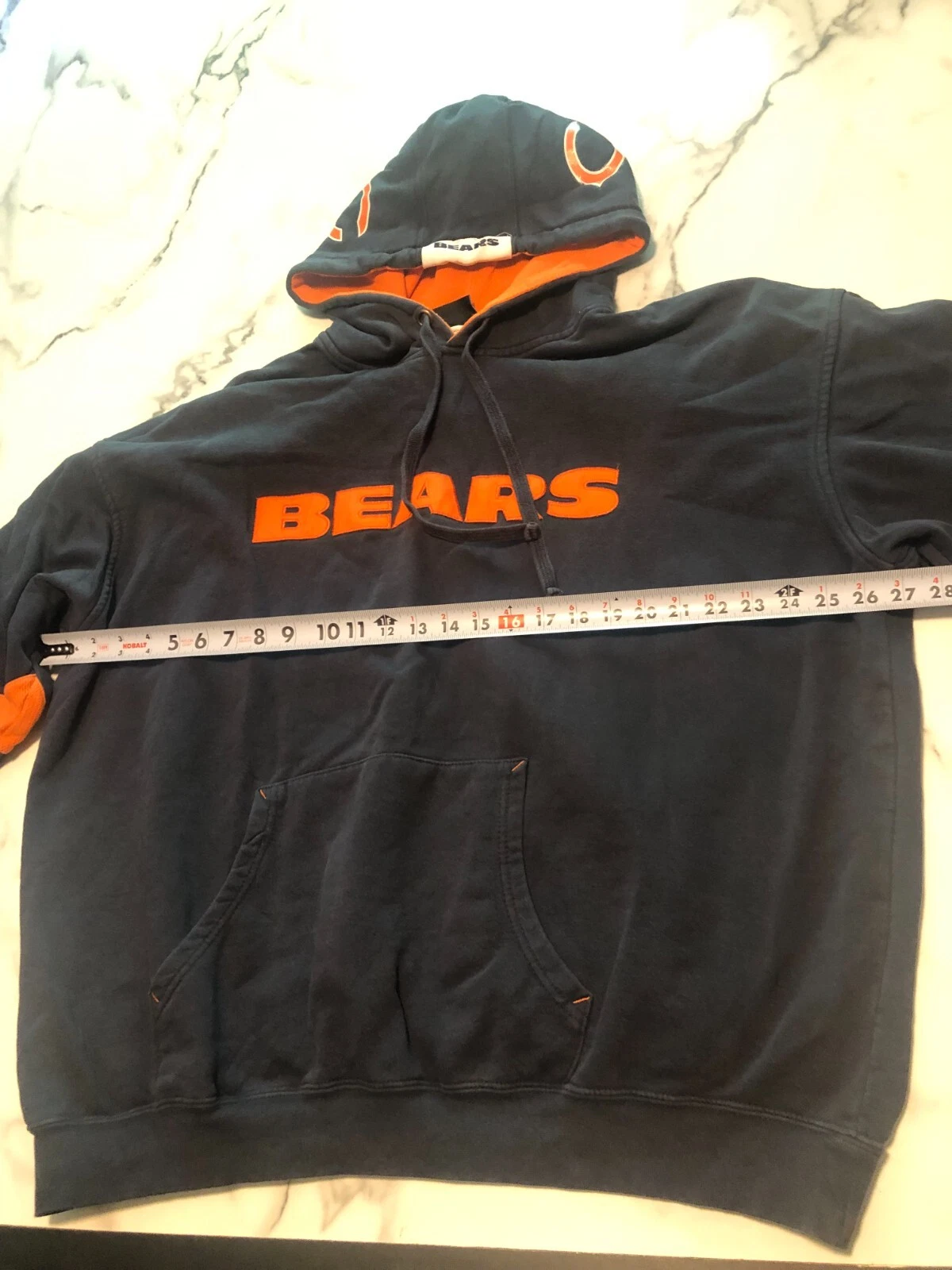 VETEMENTS Felpa con cappuccio NFL Chicago Bears Team abbigliamento blu navy logo pullover calcio