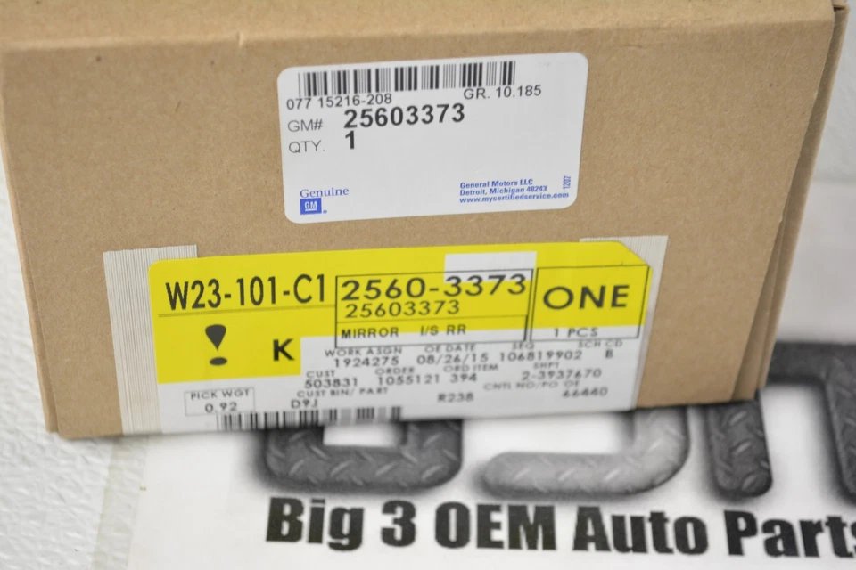 全新 原始设备制造商 1987 - 2022 Silverado Pontiac 型号 挡风玻璃 后视镜 13524917 — 第 4/4 张图片