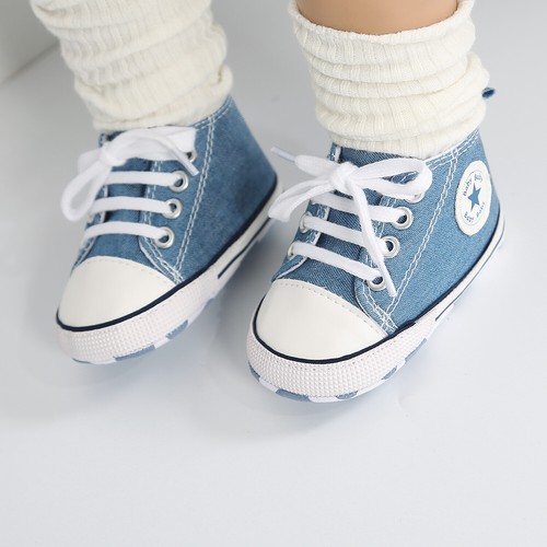 Baby Infant Classic Canvas Baby Shoes Boy/ Girl Soft Sole Size 0-18 Months - Picture 40 of 87