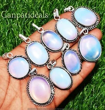 Opalite Gemstone Pendant Lot 925 Silver Plated Handmade Wholesale Jewelry