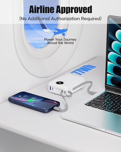 Built-In Cable 20000Mah Power Bank: 35W Fast Charging External Battery for Mobil - Picture 5 of 7