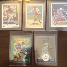 Topps Greg Maddux Cubs Braves Limited Edition 5 Card Baseball Lot