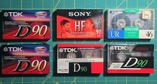 Blank Audio Cassette Tapes Lot of 6 TDK, Maxwell Sony