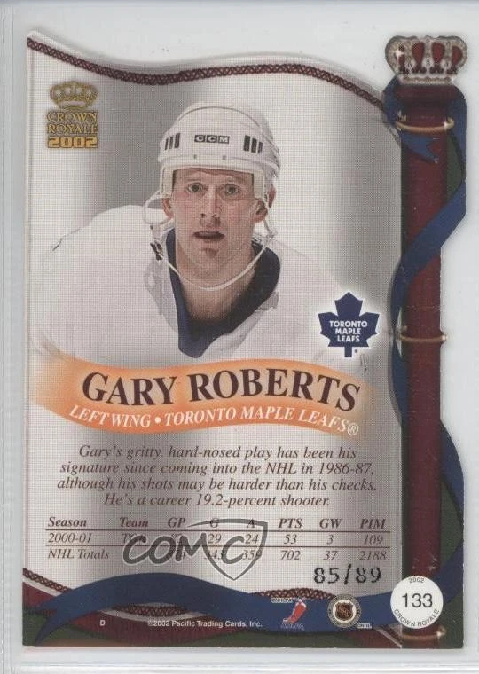2001-02 Pacific Crown Royale Blue /89 Gary Roberts #133 - Image 2 of 2