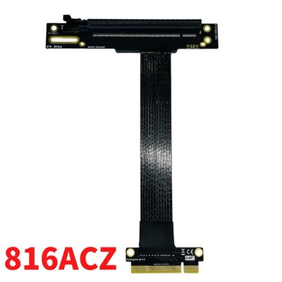 PCIE 4.0 X8 to X16 Extension Cable Plated GEN4 Lossless PCIe 8x Right Angle New