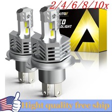 2/4X AUXITO 9003 H4 HB2 LED Headlight bulb Kit High-Low Beam 60W 6000K White 10S