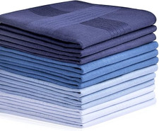Men'S Handkerchiefs, 12 Pack Large Cotton Gents Hankies Set, Mens Premium
