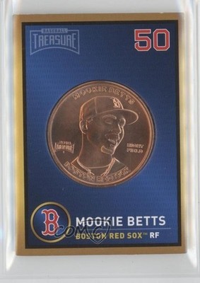 2018 Baseball Treasure Coin Cards Mookie Betts 0bz0