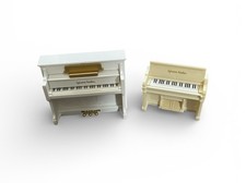 Sylvanian Families Piano Set Calico Critter White Cream Dollhouse Furniture Lot