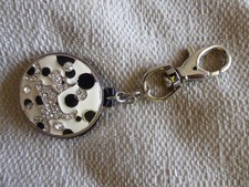 KEYRING / BAG CHARM MIRROR ( RADLEY DOG ? ) incl Rhinestones