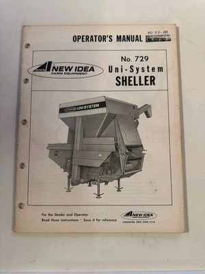 AVCO New Idea No. 729 Uni-System Sheller Operator's Manual FS-123