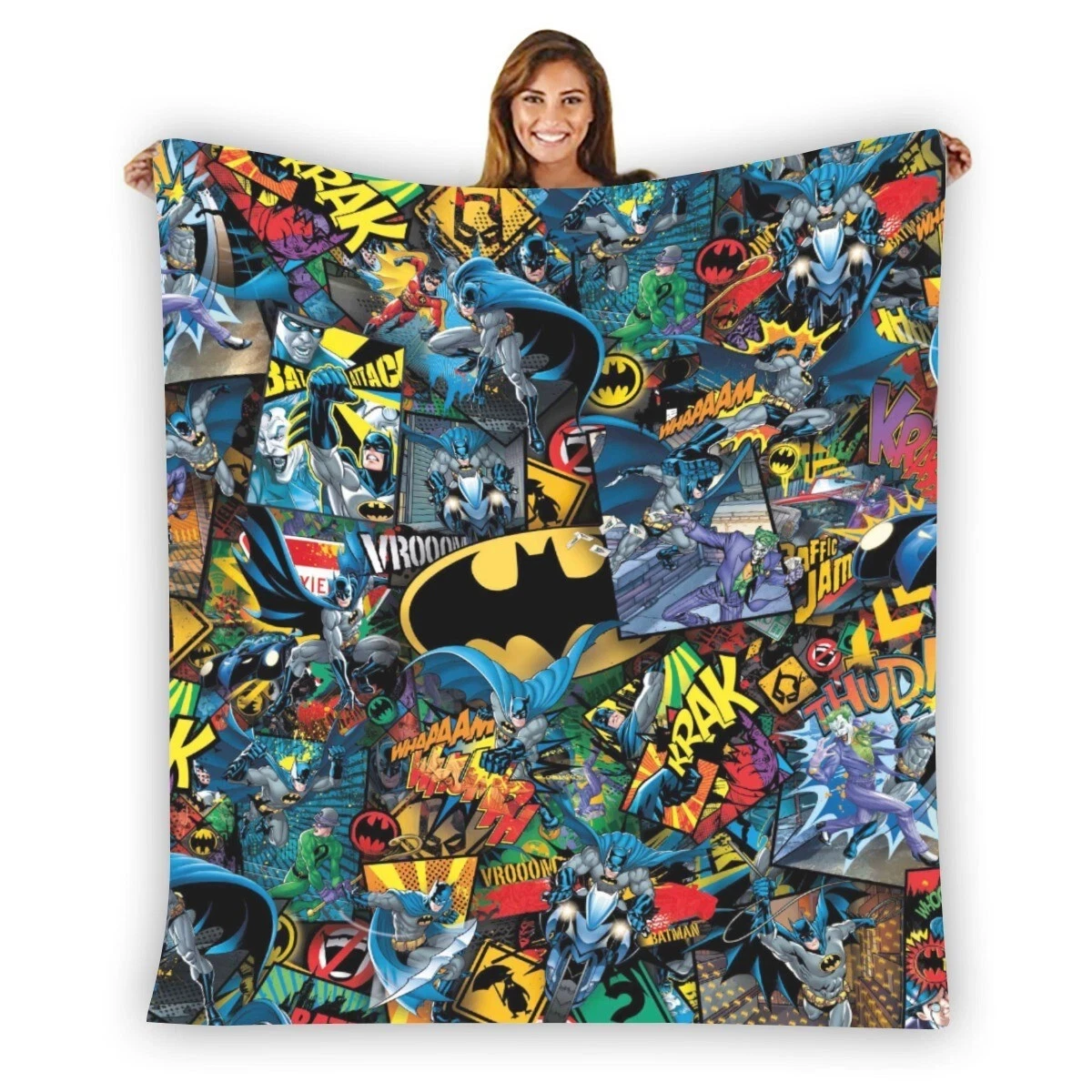 Batman Super Hero DC Comic Soft Warm Single-Side Printing Fleece Blanket