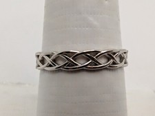 Sterling Silver 925 Braided Band Ring Size 9
