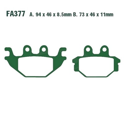 Bremsbeläge Hinterrad für Arctic Cat Alterra 300 2WD Baujahr 2021-2022 - Neu
