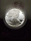 1991-S US Mint American Silver Eagle  Proof Coin - Complete Purple OGP Box & COA