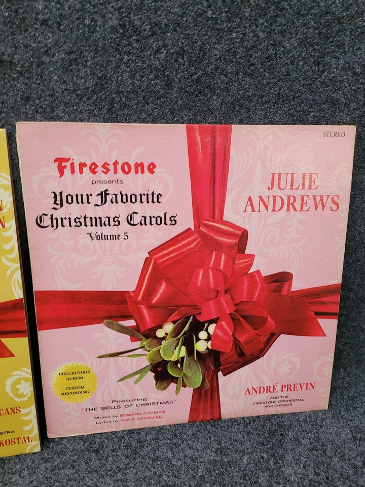 Vintage Christmas Vinyl Lot Firestone Julie Andrews Boston Pops Arthur Fiedler - Image 3 of 4