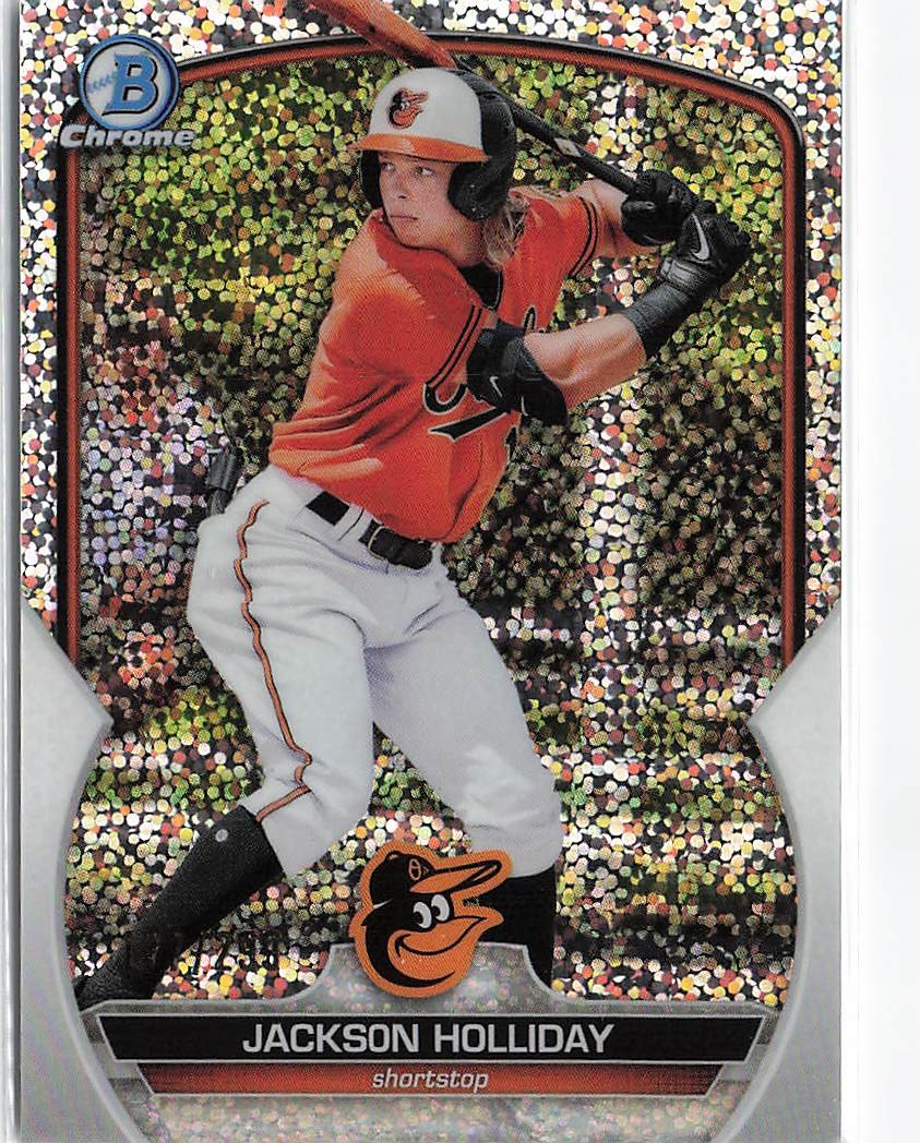2023 Bowman #BCP-20 Jackson Holliday Chrome Prospects Speckle Refractors #/299
