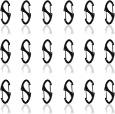 Small Metal Carabiner Clips – Double-Sided Spring, Keys & Zipper Use