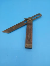  Stanley Sliding T Bevel Square Rosewood Brass tool Vintage USA 1897 County Deco