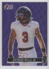 2023 Leaf Pro Set Metal Retro Purple Wave 2/5 Antwane Wells Jr #RB-6 0nr3
