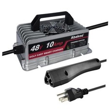 Abakoo 48V 10A RXV Golf Cart Battery Charger for Ez-Go EZgo TXT, with RXV Plug