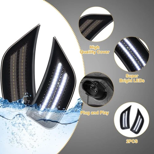 Smoked Lens LED Side Marker Lights for 2021-2024 2PCS image 5