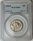 1928 D Standing Liberty Quarter PCGS MS 64